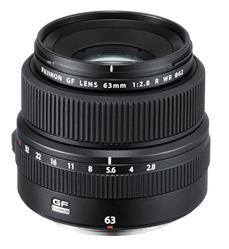 Fujinon GF 63mm F2.8 R WR Lens - Medium Format Prime Lens for Fujifilm GFX Cameras | Weather-Resistant & Sharp Optics for Portrait, Street & Landscape Photography