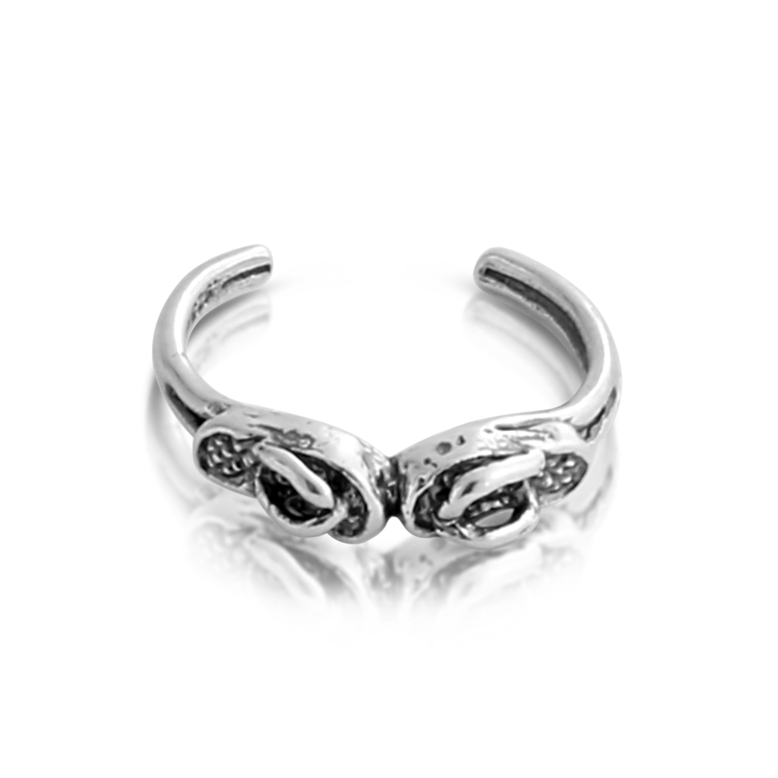 925 Sterling Silver Slippers Toe Ring - Adjustable Gold Plated Toe Jewelry for Women | Elegant Foot Accessory for Beach, Summer & Pedicure Occasions