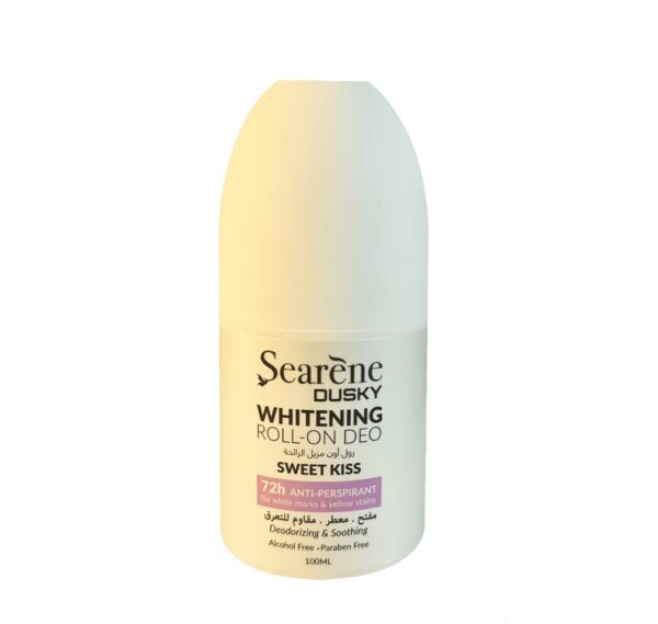 Searene Dusky Roll On Deodorant for Women - Sweet Kiss Fragrance, Long-Lasting Odor Protection, Natural & Gentle Formula - Perfect for Daily Use, Gym, Work & Travel