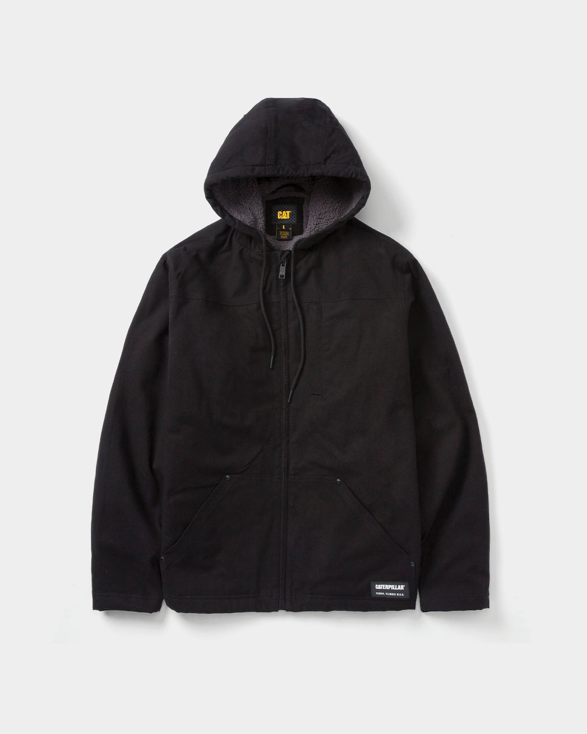 Men's Warm Sherpa Lined Hooded Jacket - Winter Fleece Coat for Outdoor Activities & Casual Wear