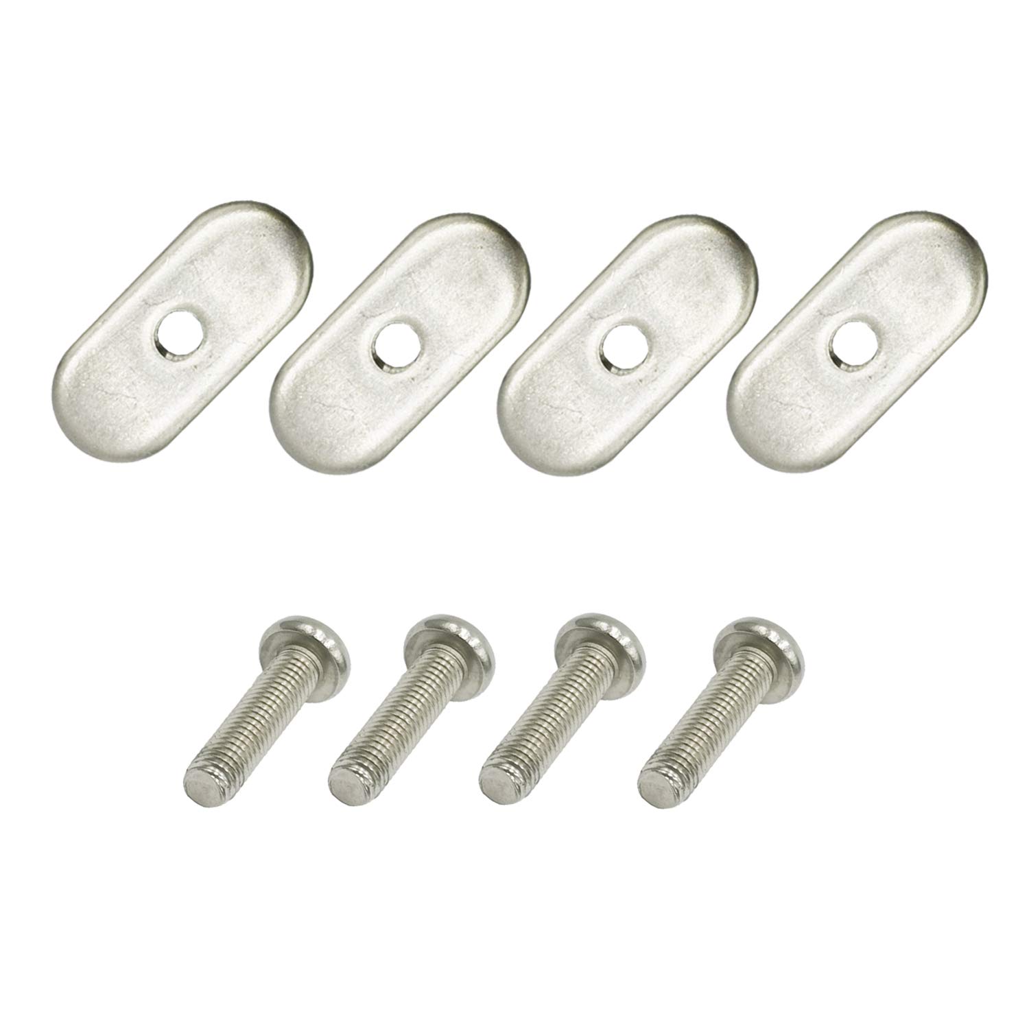 4 Pcs Stainless Steel Rail Track Screws & Nuts Kit - Durable Marine Hardware Replacement for Kayak, Canoe, Boat Rails & Watercraft Accessories | Perfect for Kayak Fishing, Canoeing & Marine Equipment Maintenance