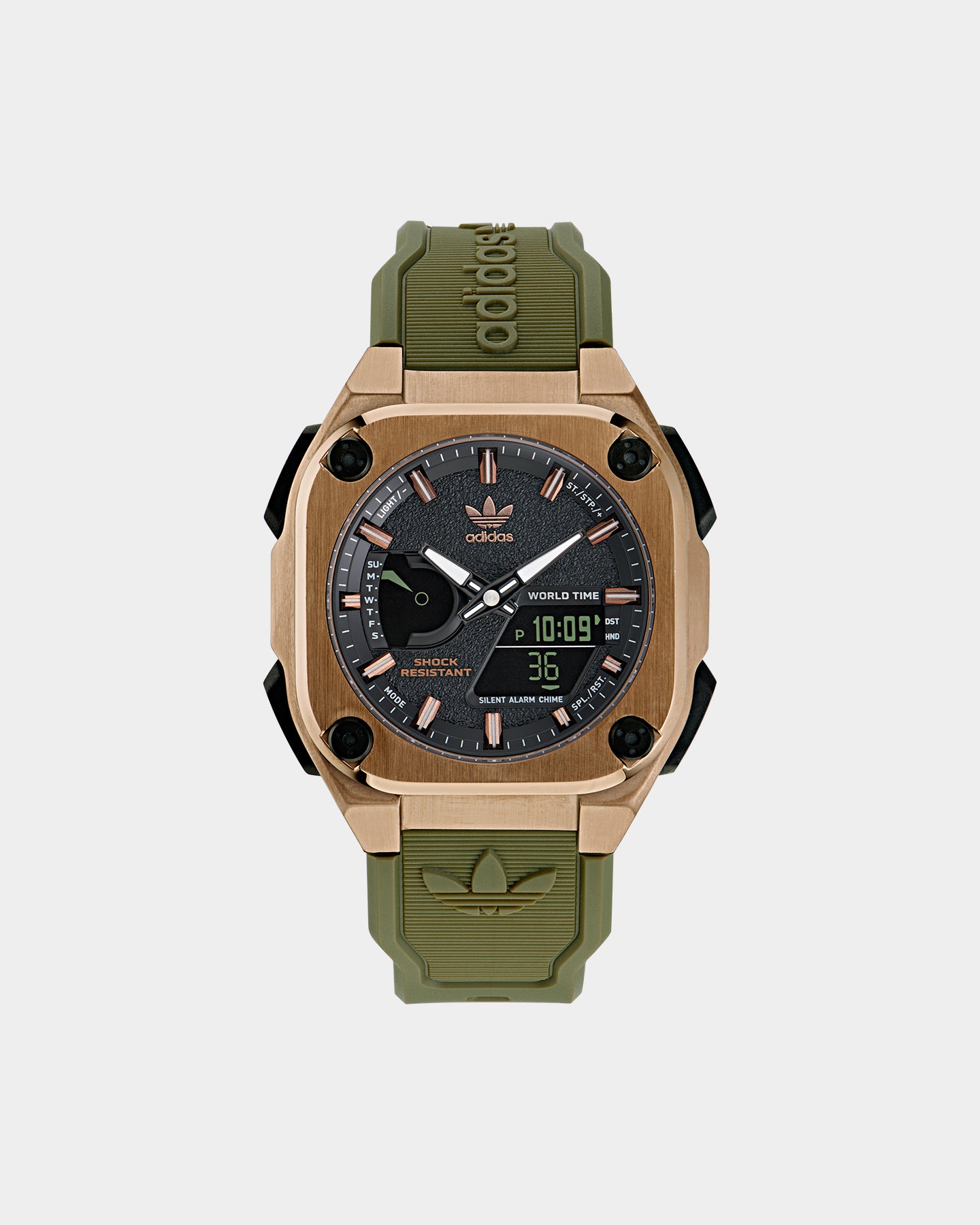 Adidas City Tech One Smartwatch - Bronze/Khaki Color, Fitness Tracker with Heart Rate Monitor, Waterproof for Men - Perfect for Running, Gym Workouts & Outdoor Activities
