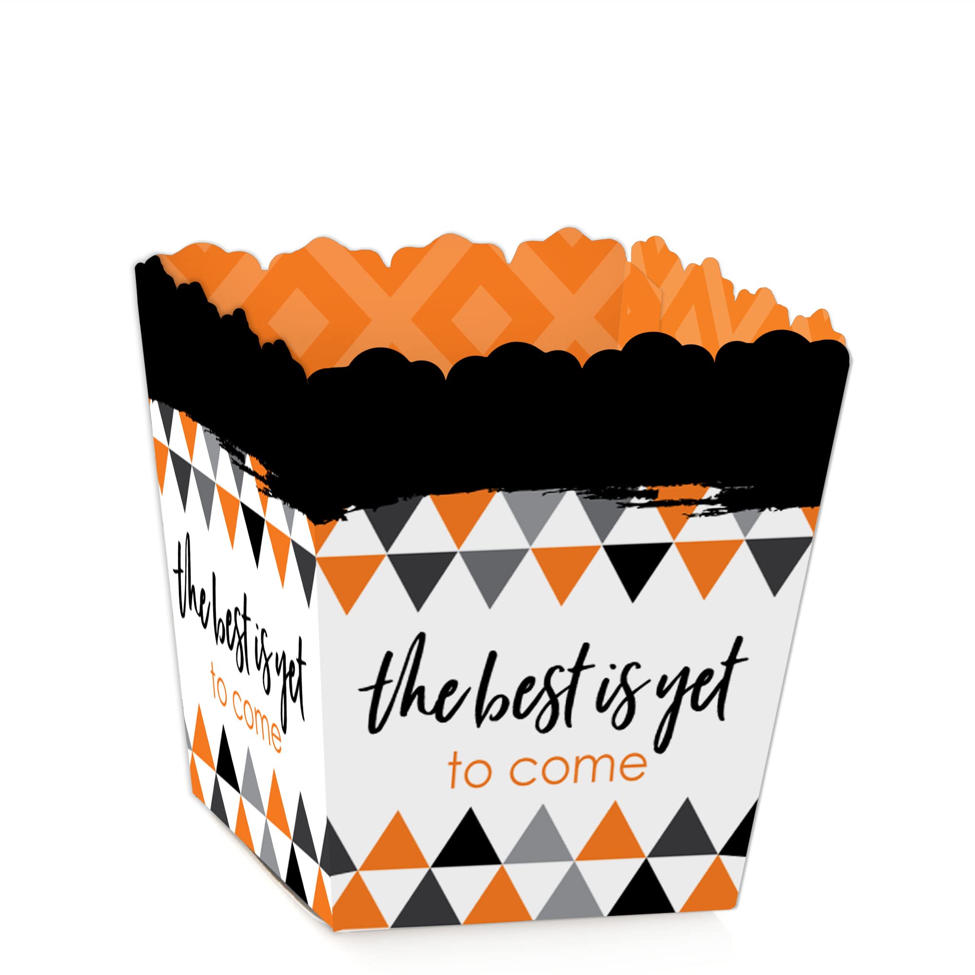 Orange Graduation Party Favor Boxes - Best is Yet to Come Mini Candy Treat Boxes - Set of 12 - Perfect for Graduation Celebrations, School Parties & Sweet Treat Gifts