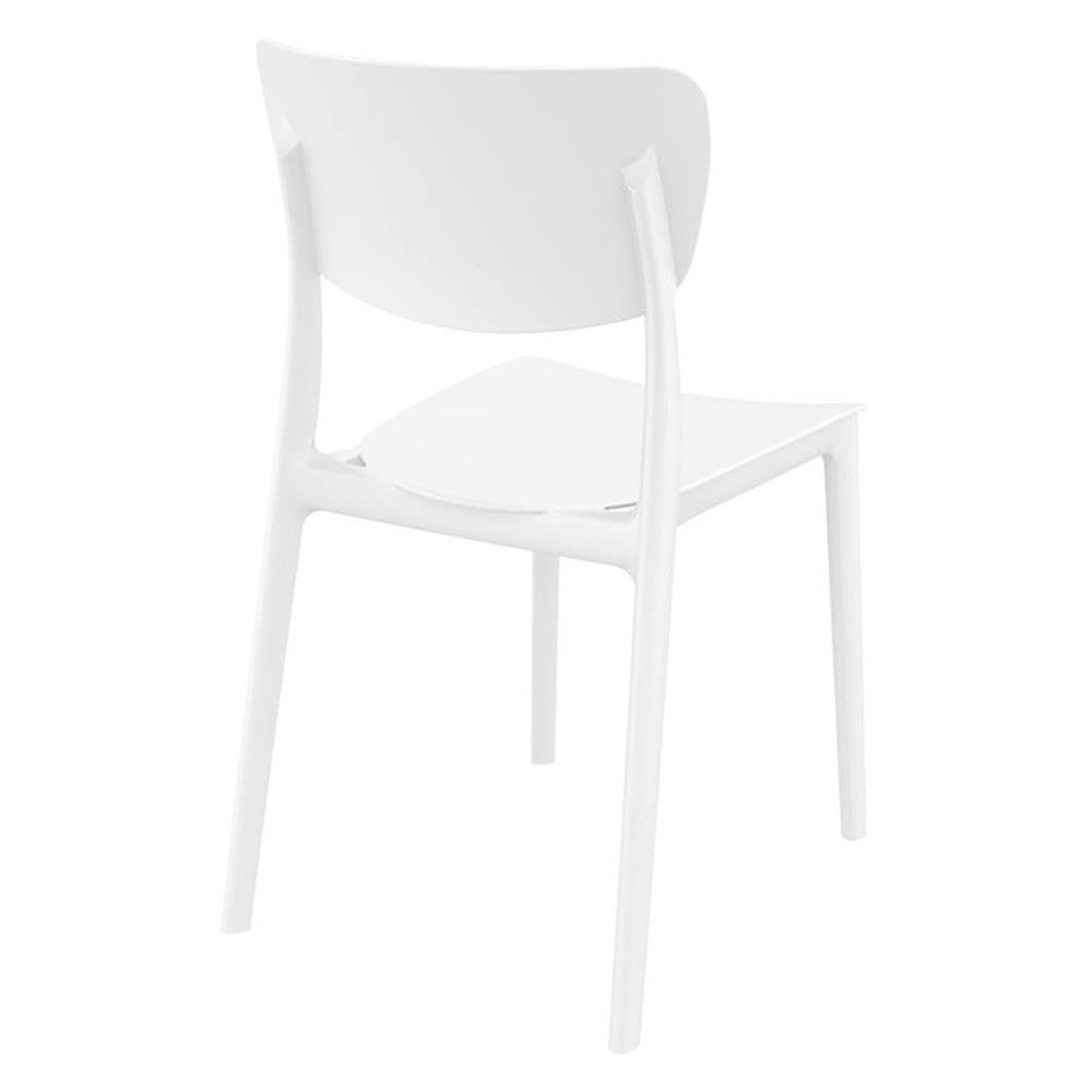 White Compamia Monna Indoor Outdoor Dining Chairs (Set of 2) - Patio, Garden, Poolside, Restaurant & Home Dining Use