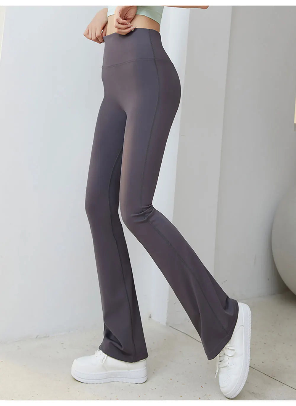 Women's High Waist Flared Yoga Pants - Black Wide Leg Gym Leggings for Fitness, Sports & Latin Dance | Comfortable Workout & Dance Trousers (2024 Collection)