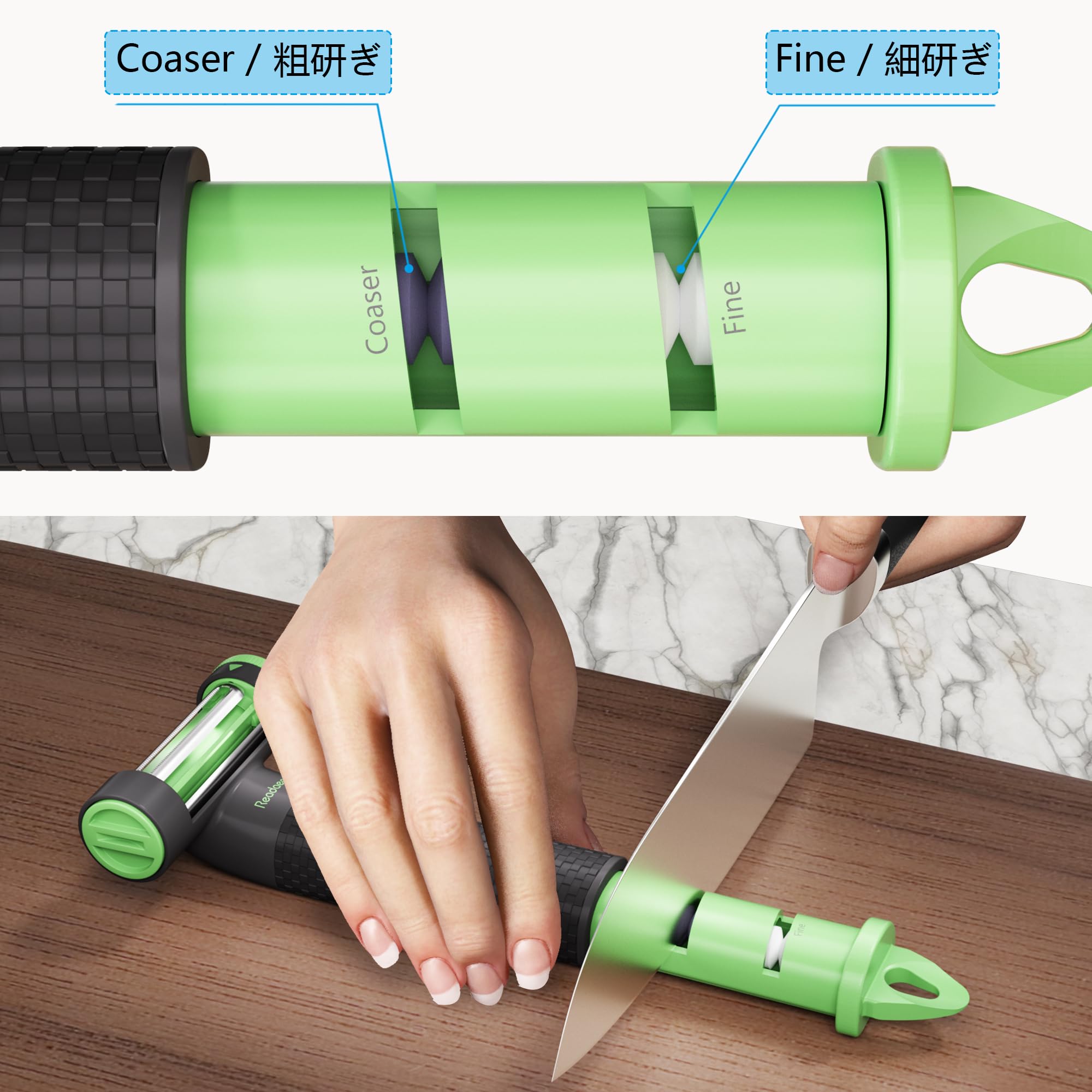 Readaeer 3-in-1 Multi-Function Vegetable Peeler with Julienne Blade - Professional Kitchen Peeler for Fruits, Vegetables, Potatoes, Carrots & Cucumbers - Perfect for Meal Prep, Salad Making & Healthy Cooking