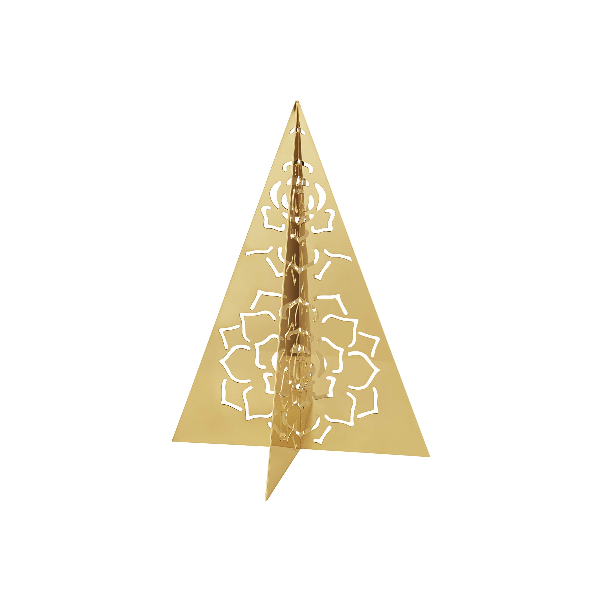 Georg Jensen Holiday Gold Ice Flower Table Tree - Medium Size | Elegant Christmas Table Centerpiece for Holiday Decorations