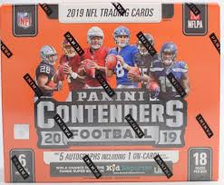 2019 Panini Contenders Football Hobby Box - NFL Trading Cards Collection for Sports Memorabilia & Collectors - Perfect for Fantasy Football Fans & Card Investors