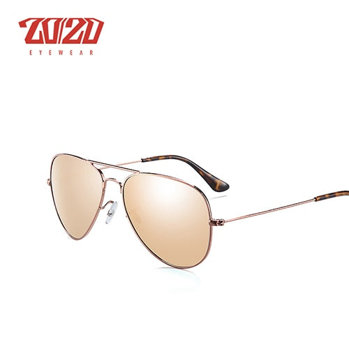 20/20 Unisex Full Rim Square Alloy Polarized Sunglasses 17019 - UV Protection for Driving, Outdoor Sports & Fashion Accessories