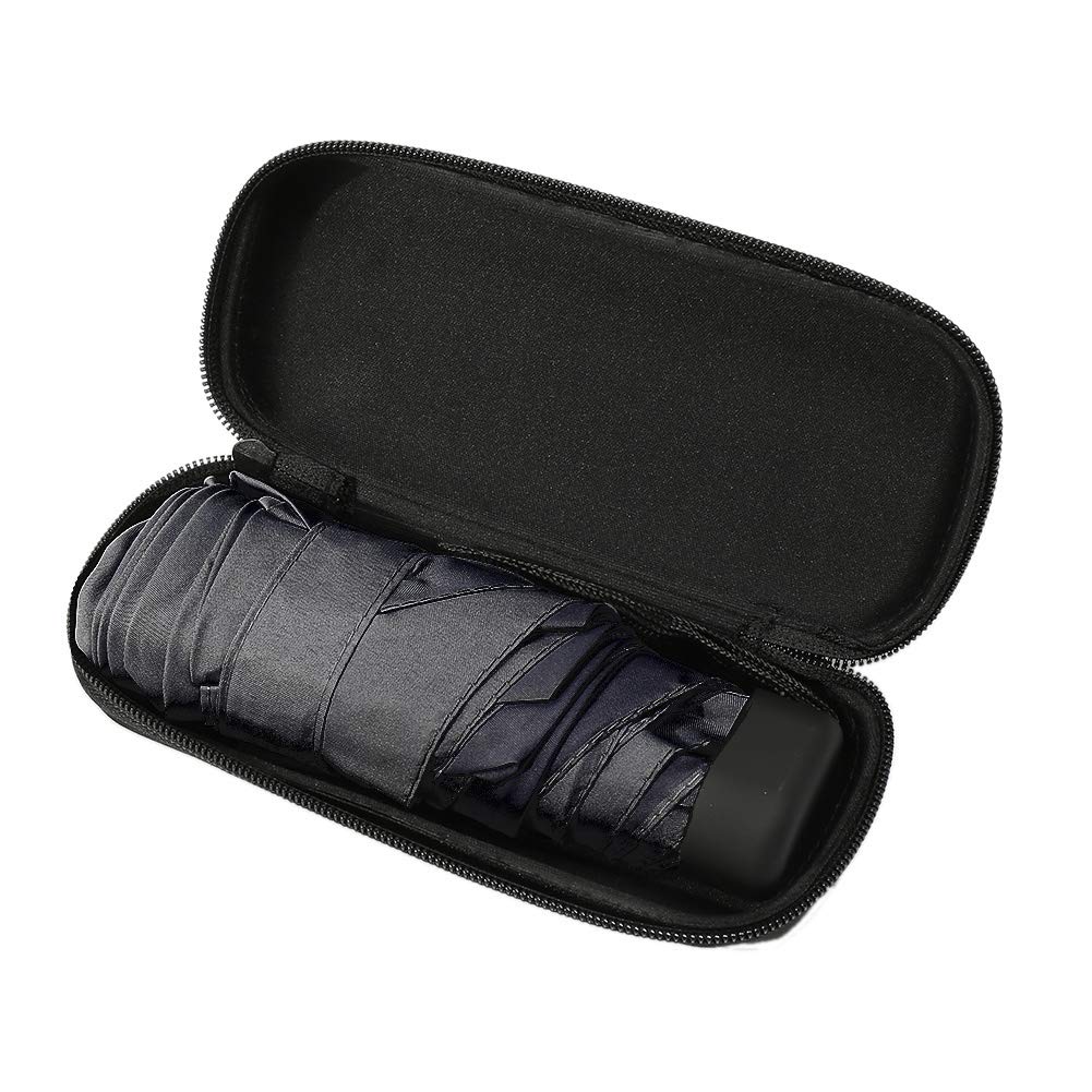 Renococo Mini Pocket Umbrella - Compact Windproof & Waterproof Folding Travel Umbrella with Carrying Case - Perfect for Commuting, Outdoor Activities & Emergency Rain Protection