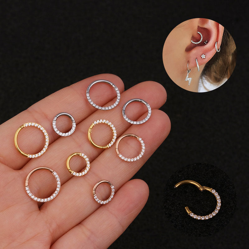 16G Daith Earrings for Cartilage Piercing - Hypoallergenic Surgical Steel Hoop Earrings | Perfect for Helix, Tragus & Conch Piercings | Trendy Body Jewelry for Everyday Wear & Special Occasions