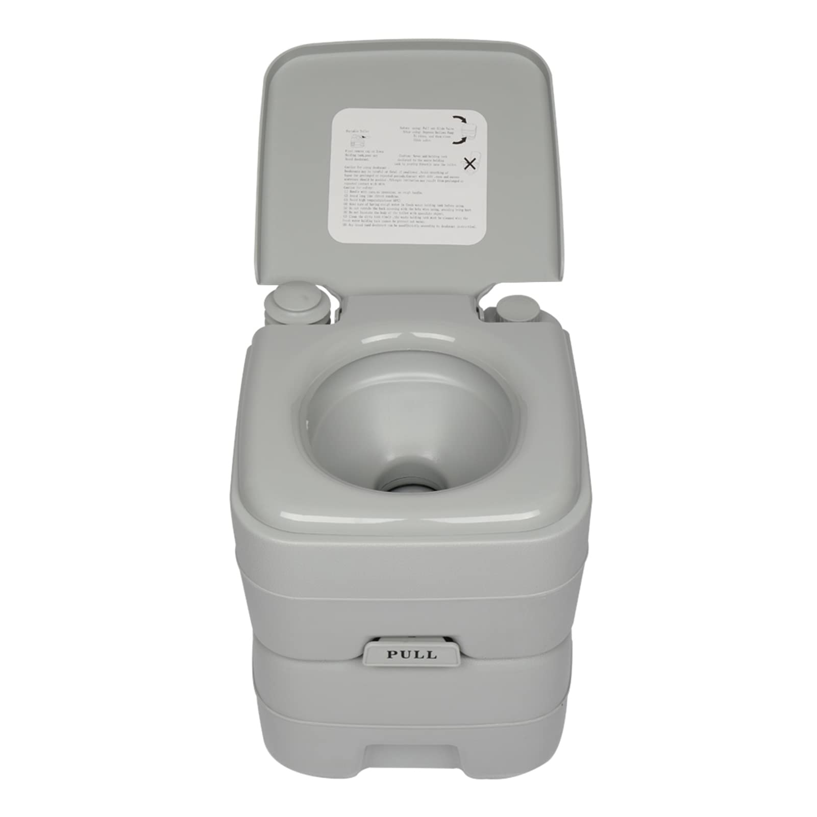 Portable Toilet 5.3 Gallon - Lightweight Camping Porta Potty with Flush System for RV, Boat, Travel & Outdoor Adventures | Perfect for Camping, Road Trips, Emergency Use & Off-Grid Living (Gray)