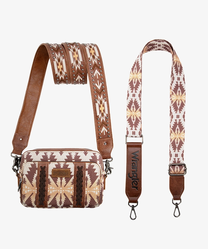 Wrangler Aztec Printed Crossbody Purse - Stylish Boho Shoulder Bag for Women | Perfect for Travel, Shopping & Everyday Use