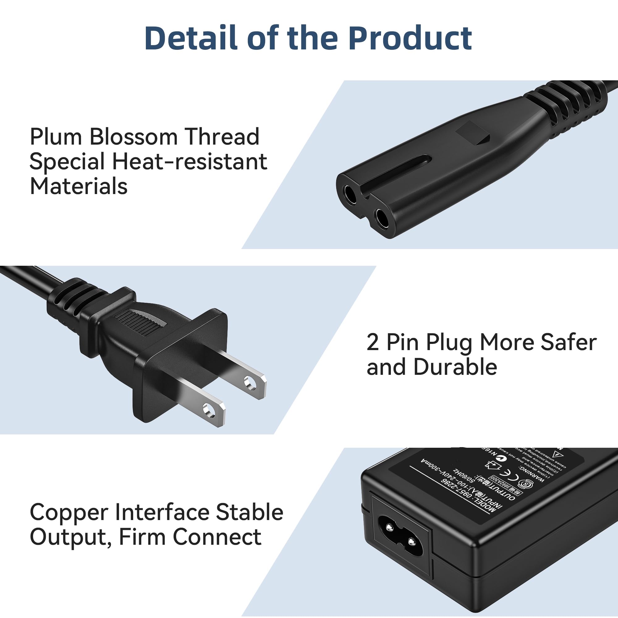 PK Power AC/DC Adapter for HP Photosmart D110A All-in-One Printer - Replacement Power Supply Cord & Charger (Compatible with CN731A#B1H) - Perfect for Home & Office Printing Needs