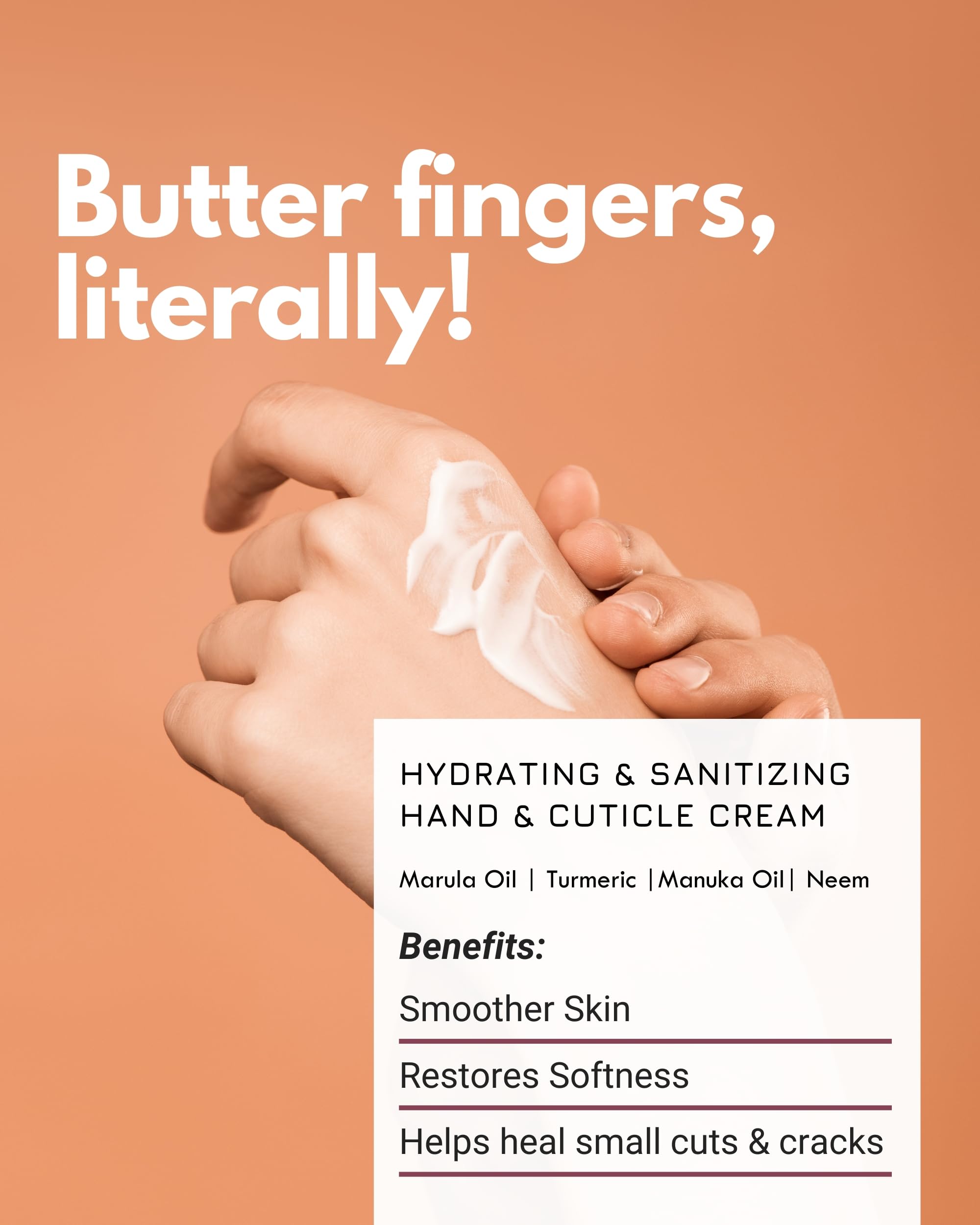 Detoxie Hydrating & Softening Hand Cream for Dry, Rough Hands - Manuka Oil, Marula Oil, Shea Butter & Neem Infused - Anti-Bacterial Moisturizer (50g) | Perfect for Winter Care, Office Use & Travel Skincare