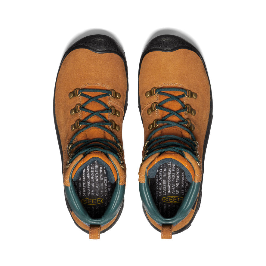 KEEN Men's Pyrenees Waterproof Hiking Boots - Lightweight & Durable for Outdoor Adventures | Maple/Marmalade Color | Perfect for Trail Hiking, Camping & Backpacking