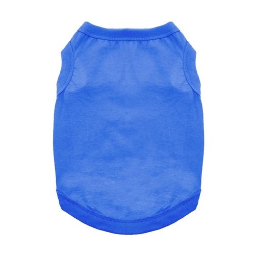Premium Cotton Dog Tank Top - Nautical Blue | Comfortable & Breathable Pet Apparel for Summer Walks & Outdoor Adventures