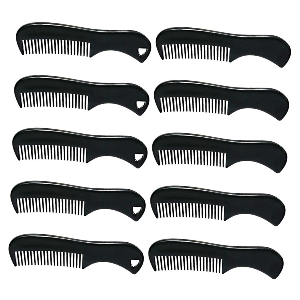 FRCOLOR 10pcs Mini Beard Comb Set for Men - Portable Mustache & Hair Styling Comb with Detangling Brush - Perfect for Travel, Grooming, and Daily Hair Care - Ideal Gift for Bearded Men