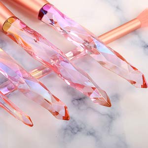 PrePsto Beauty 10-Piece Makeup Brush Set with Transparent Handles - Foundation, Blush, Eyeshadow, Kabuki & Concealer Brushes - Professional Cosmetic Brush Kit for Flawless Makeup Application (Perfect for Daily Use, Travel & Professional Makeup Artists)