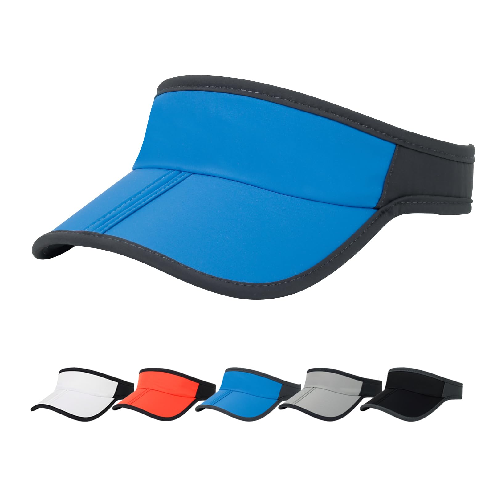 Best Sports Sun Visor Hats for Men & Women - Foldable Brim, Lightweight & Packable Adjustable Visor Caps - Perfect for Running, Golf, Tennis & Outdoor Activities