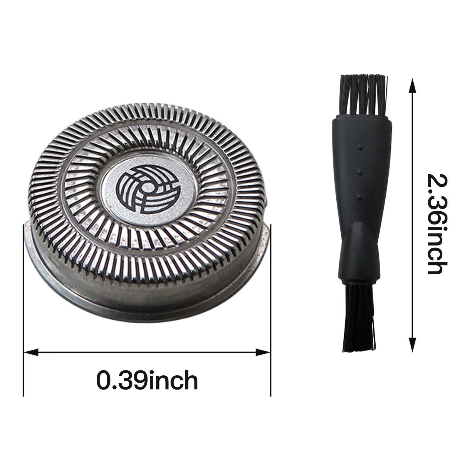 3-Pack SW-S7105 Replacement Shaver Heads - Compatible with Waterproof Electric Razors for Wet & Dry Shaving - Includes Cleaning Brush - Perfect for Travel & Daily Grooming