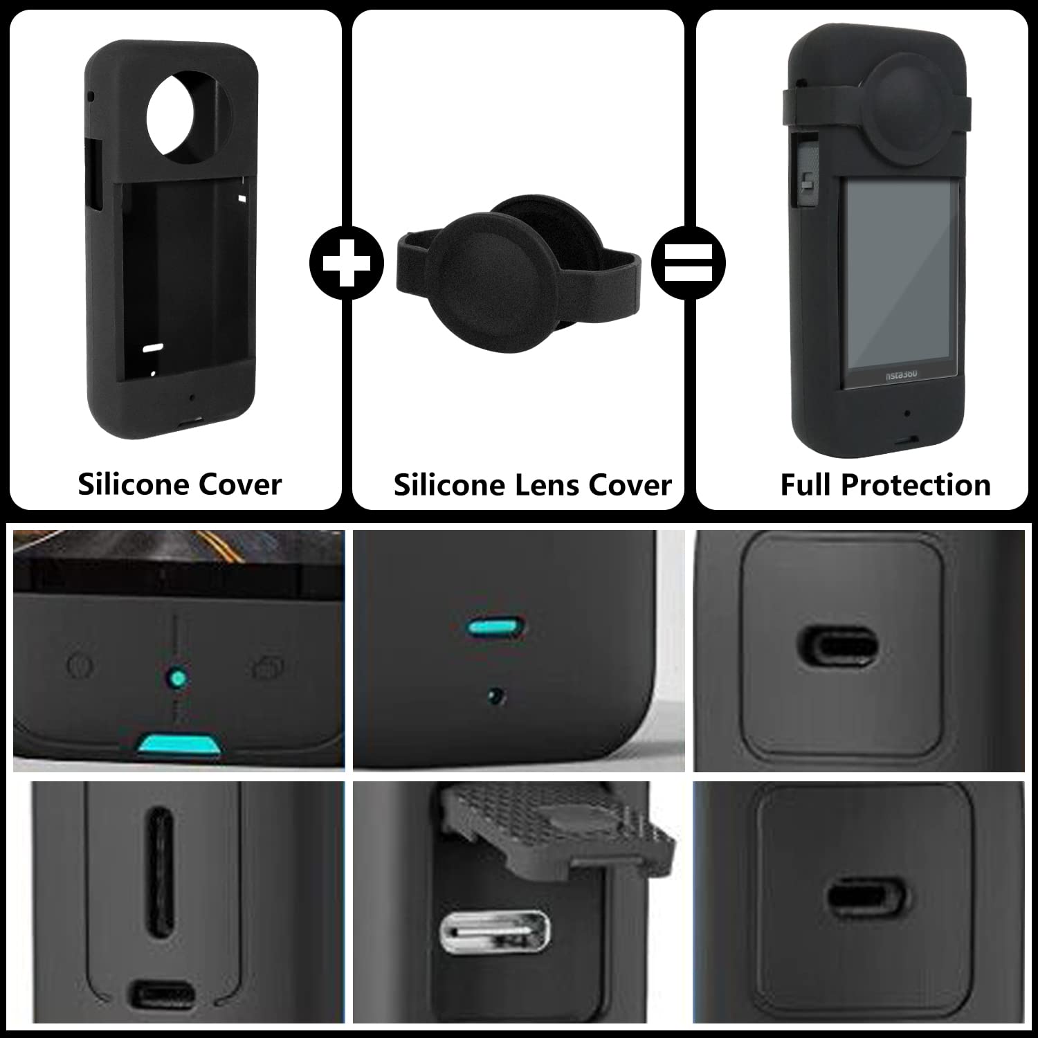 Insta360 X3 Accessories Kit - Waterproof Housing, Dive Case, Float Handle, Silicone Cover, Lens Protector & Extension Stand Arm for Underwater Photography & Action Sports