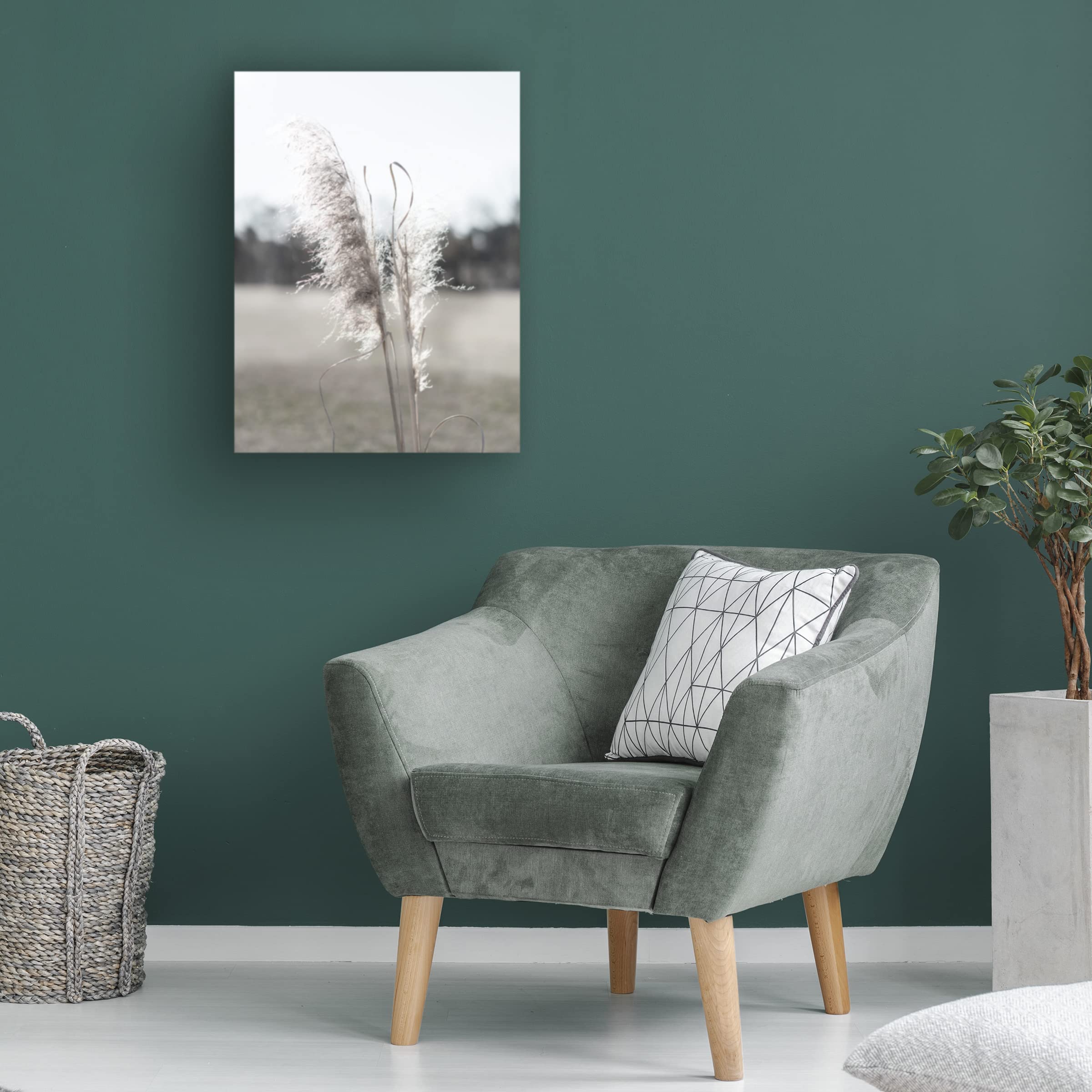 Jason Johnson 'Ethereal Pampas I' Canvas Wall Art Print - Modern Boho Home Decor for Living Room, Bedroom & Office - Trademark Fine Art Collection