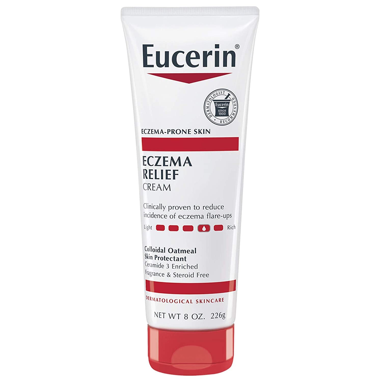 Eucerin Eczema Relief Body Cream 8 oz (Pack of 9) - Fragrance-Free Moisturizing Lotion for Dry, Itchy Skin - Perfect for Daily Use & Sensitive Skin Care Routine