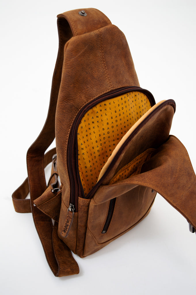 Premium Adrian Klis 2854 Sling Bag - Genuine Buffalo Leather Crossbody Bag for Men & Women - Perfect for Travel, Work & Everyday Use