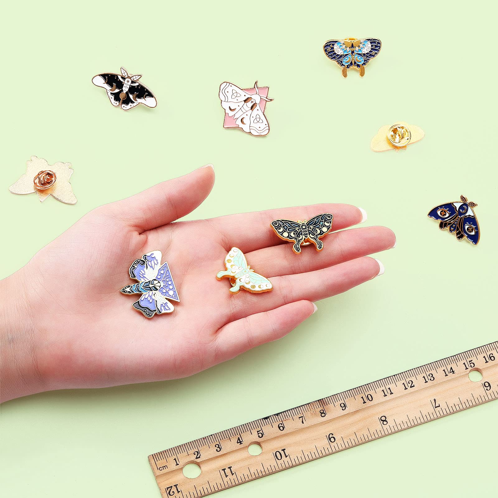 Steampunk Butterfly Brooches Set - 9Pcs for Hats, Clothes & Backpacks