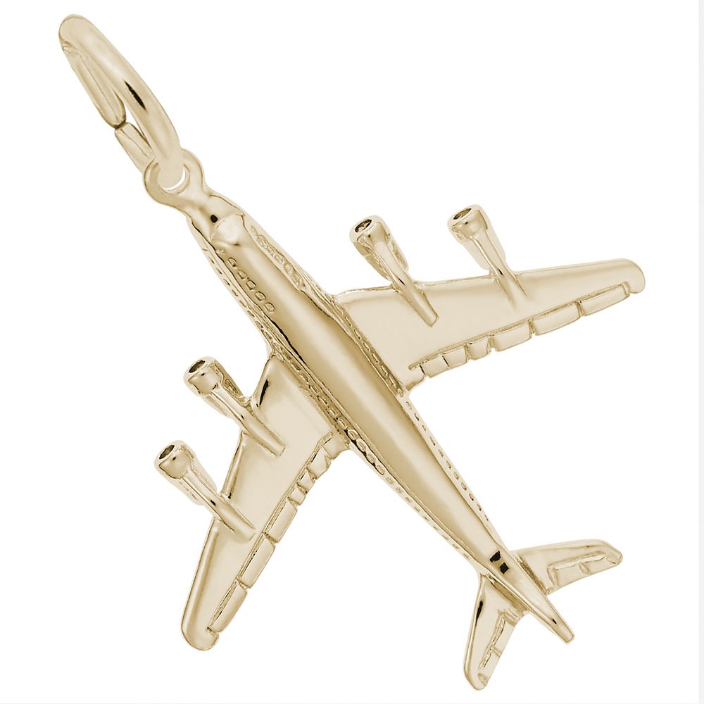 Airplane Charm for Jewelry - Sterling Silver Bracelet & Necklace Pendant - Perfect for Travel Lovers & Aviators