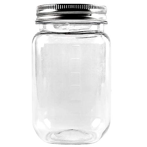 Novelinks 16oz Clear Plastic Jars with Screw-On Lids - 20 Pack BPA-Free Refillable Round Containers for Slime, Kitchen & Household Storage - Perfect for DIY Crafts, Food Storage, and Organization