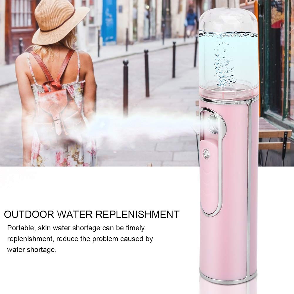 USB Rechargeable Nano Facial Steamer - Portable Handheld Face Mist Sprayer for Hydration & Moisturizing | Perfect for Travel, Home Spa & Daily Skincare Routine