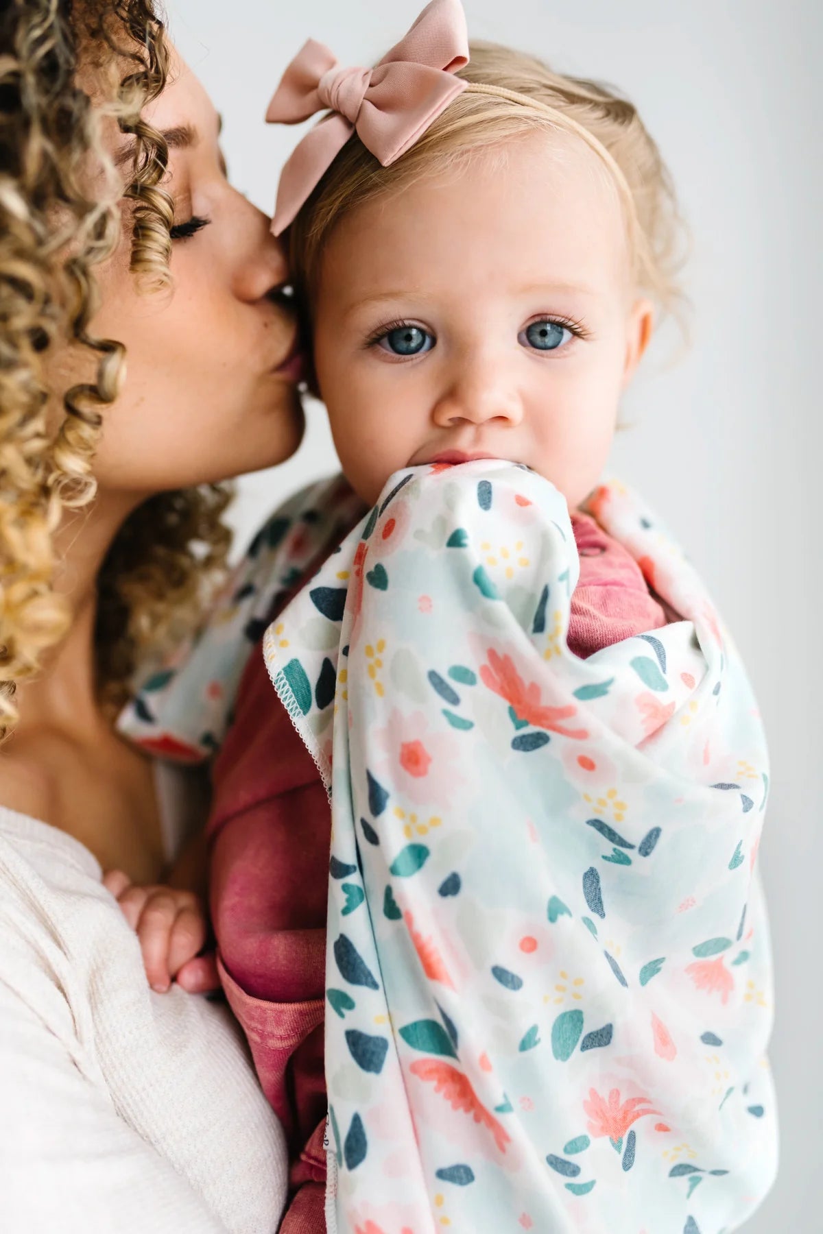 Copper Pearl Knit Swaddle Blanket - Soft Baby Wrap for Newborns & Infants - Leilani Pattern - Perfect for Swaddling, Nursing & Stroller Use