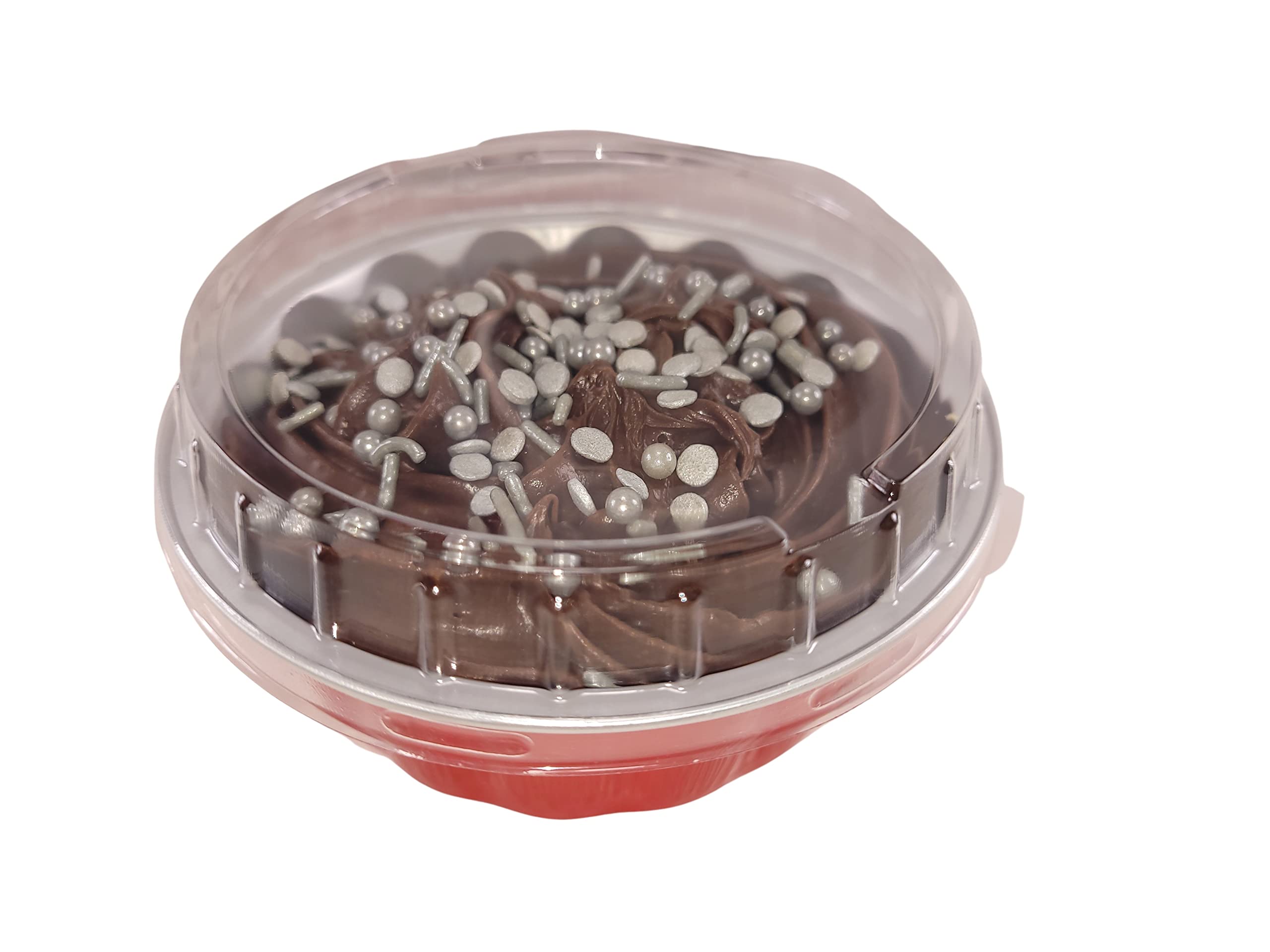 KitchenDance 8oz Disposable Colored Aluminum Foil Dessert Cups with Lids - Round Baking Tart Pans for Cakes, Pies & Pastries - Perfect for Home Baking, Party Serving & Food Storage (1000-Pack, Red)