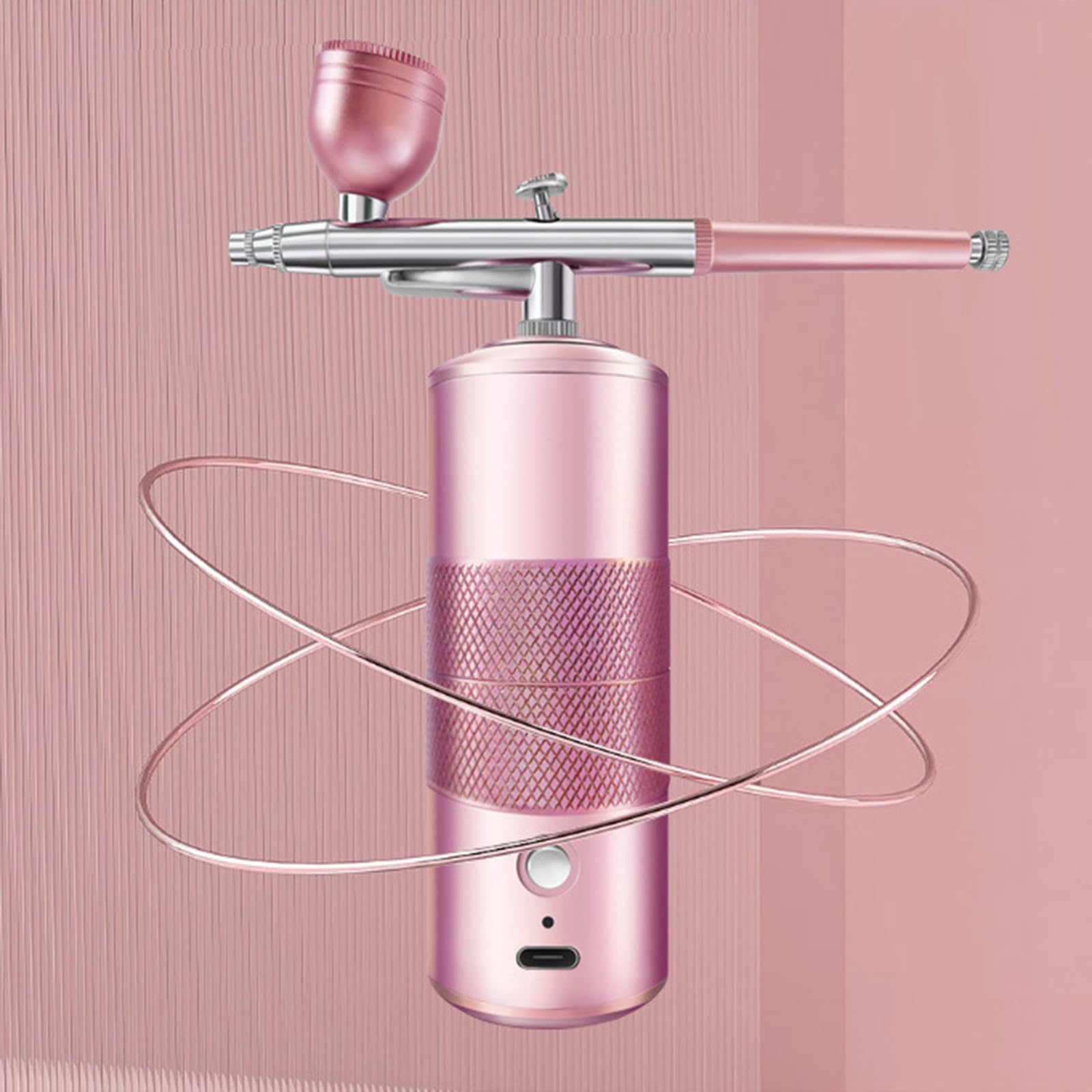 Portable Rechargeable Wireless Double Action Airbrush Kit with Compressor - For Face Makeup, Nail Art & Craft Projects | Perfect for Home Beauty, Professional Salon & DIY Cosmetics
