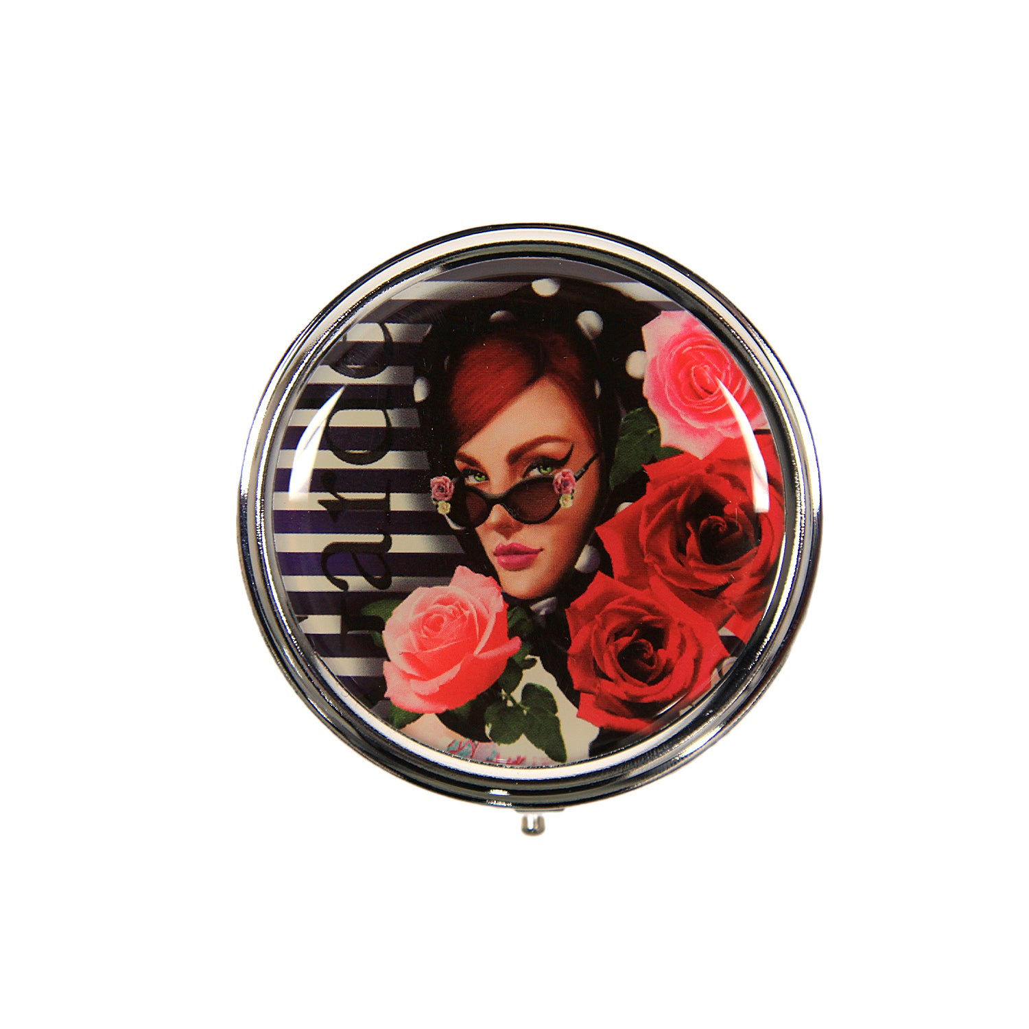NL Signature Round Pill Case (Large) - Durable Travel Medicine Organizer for Daily Use at Home or On the Go