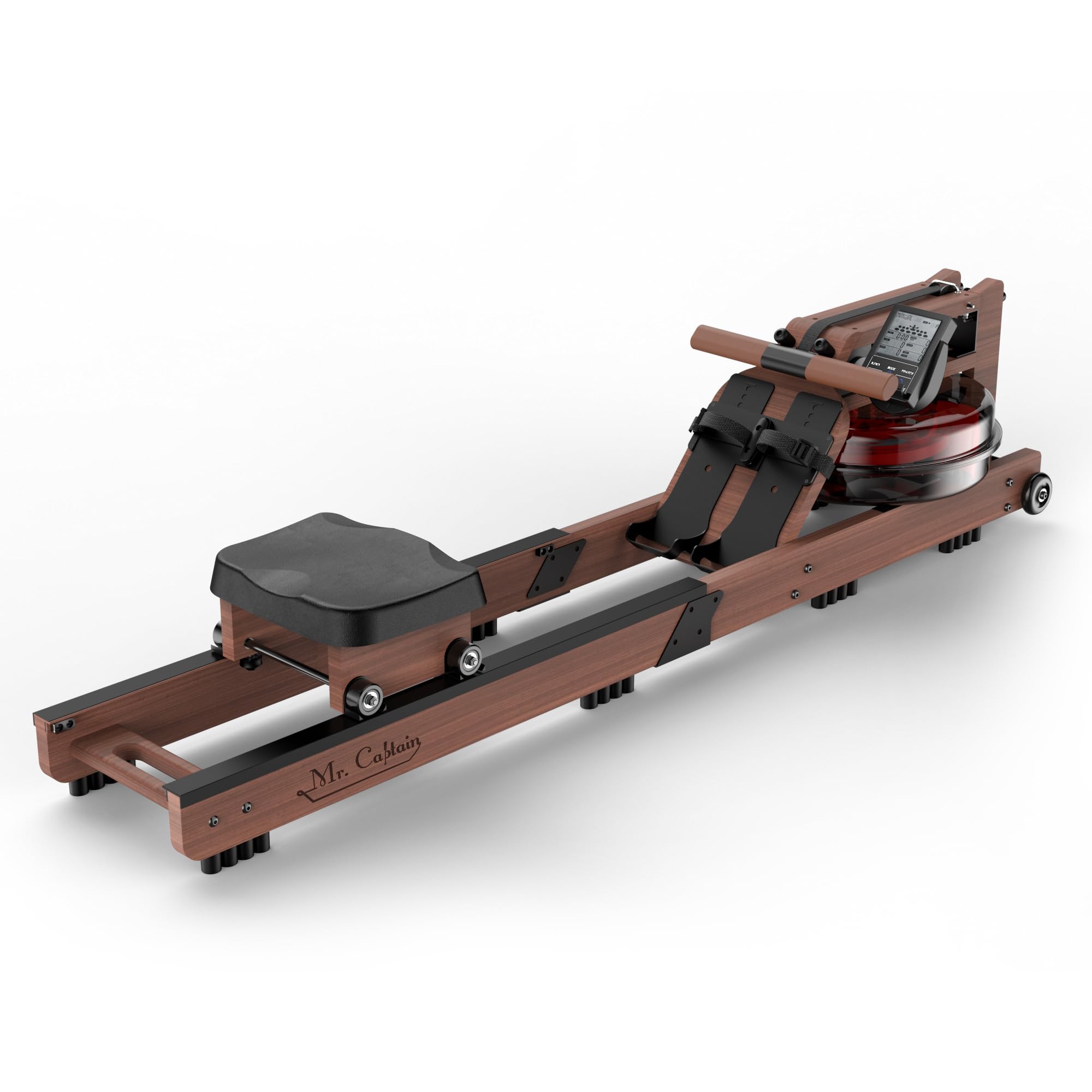 Foldable Water Rowing Machine for Home Gym - 400LBS Weight Capacity with LCD Monitor, Bluetooth APP Connectivity & Ergonomic Seat | Perfect for Cardio Workouts, Full-Body Training & Small Space Fitness