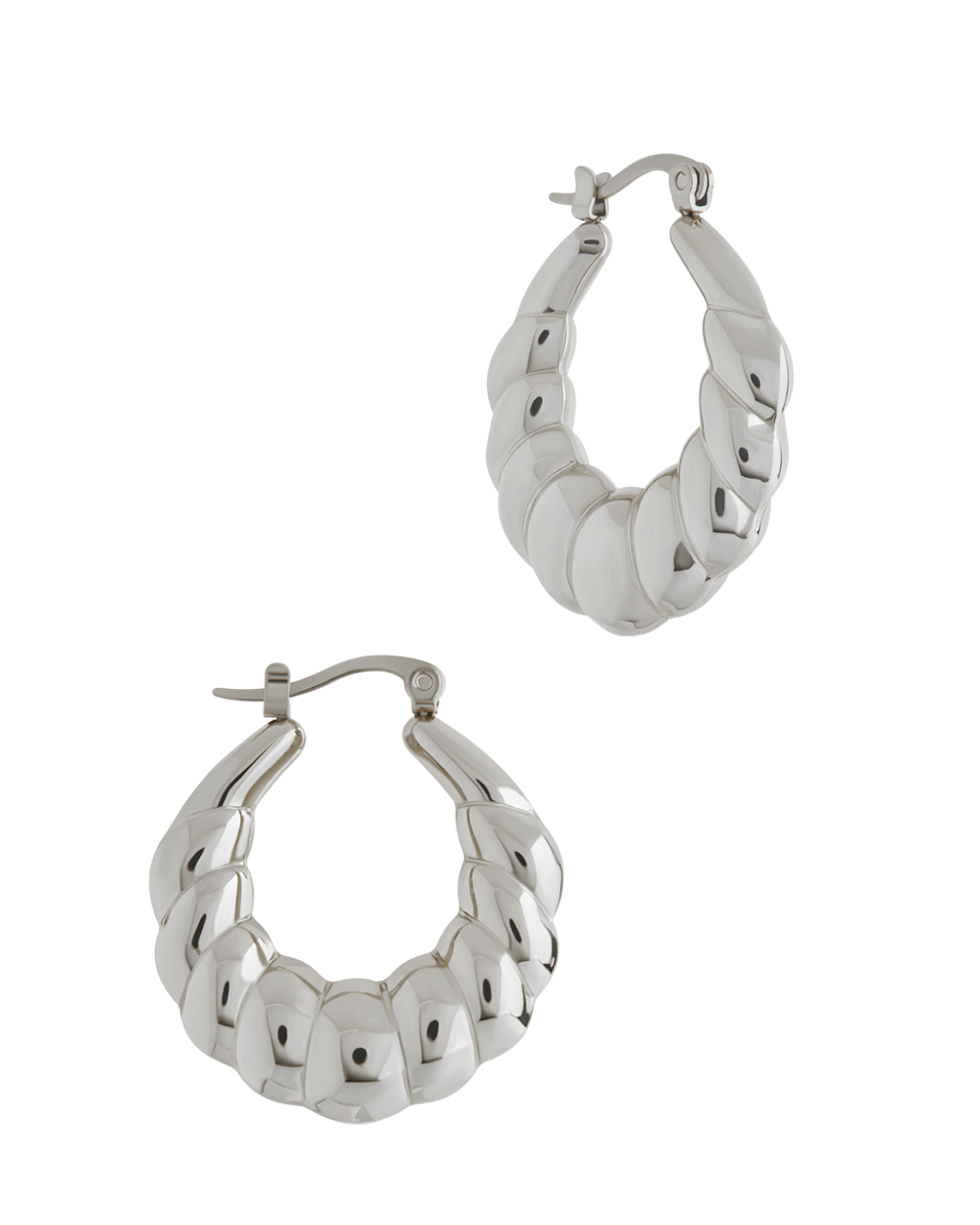 Piper Twisted Polished Hoop Earrings for Women - Elegant Gold/Silver Fashion Jewelry - Perfect for Parties, Weddings & Everyday Wear