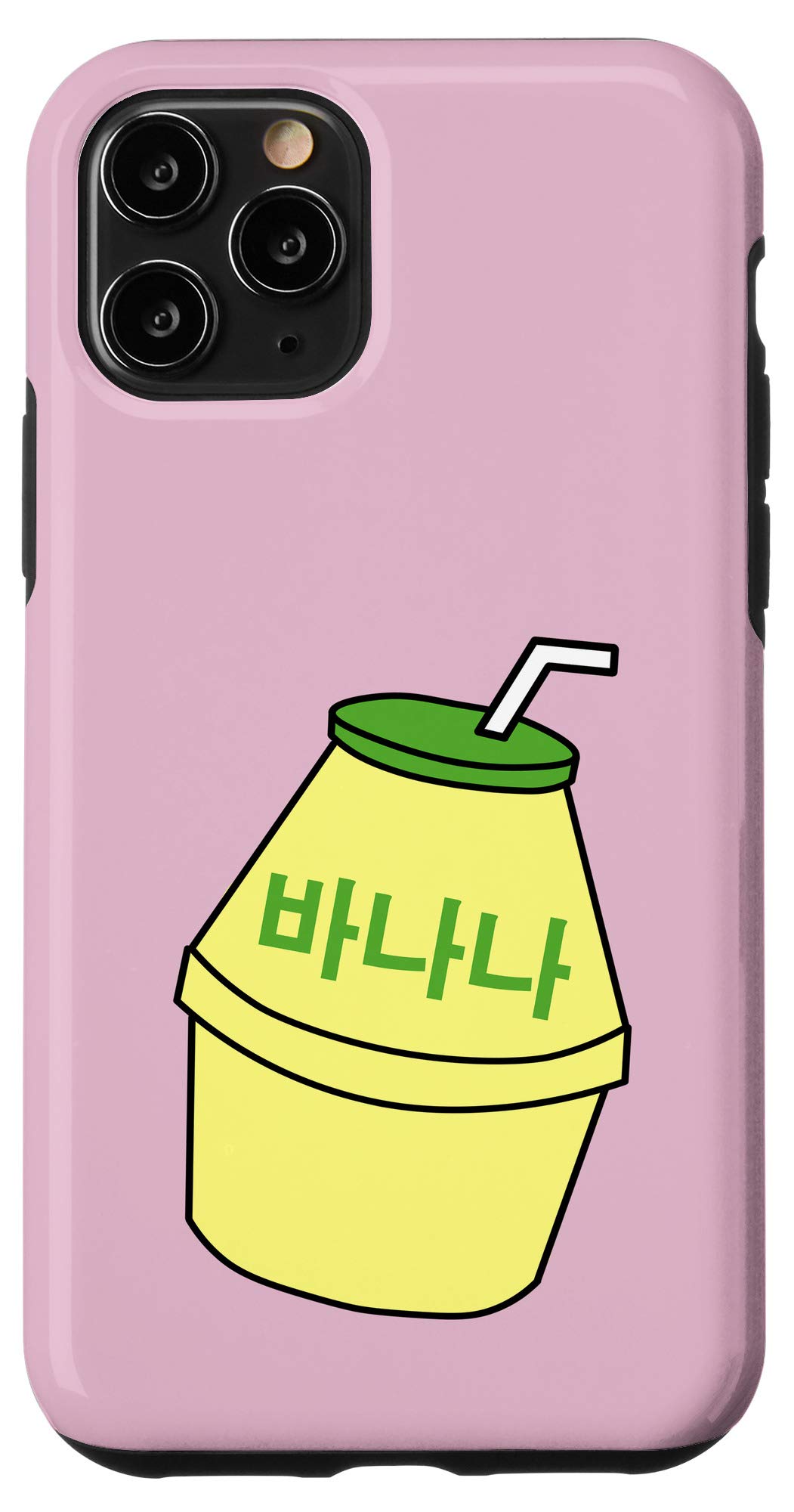 Cute Pink Banana Milk iPhone 11 Pro Case - Korean Kpop & KDrama Inspired Kawaii Design - Perfect for Kpop Fans, Anime Lovers & Cute Aesthetic Accessories