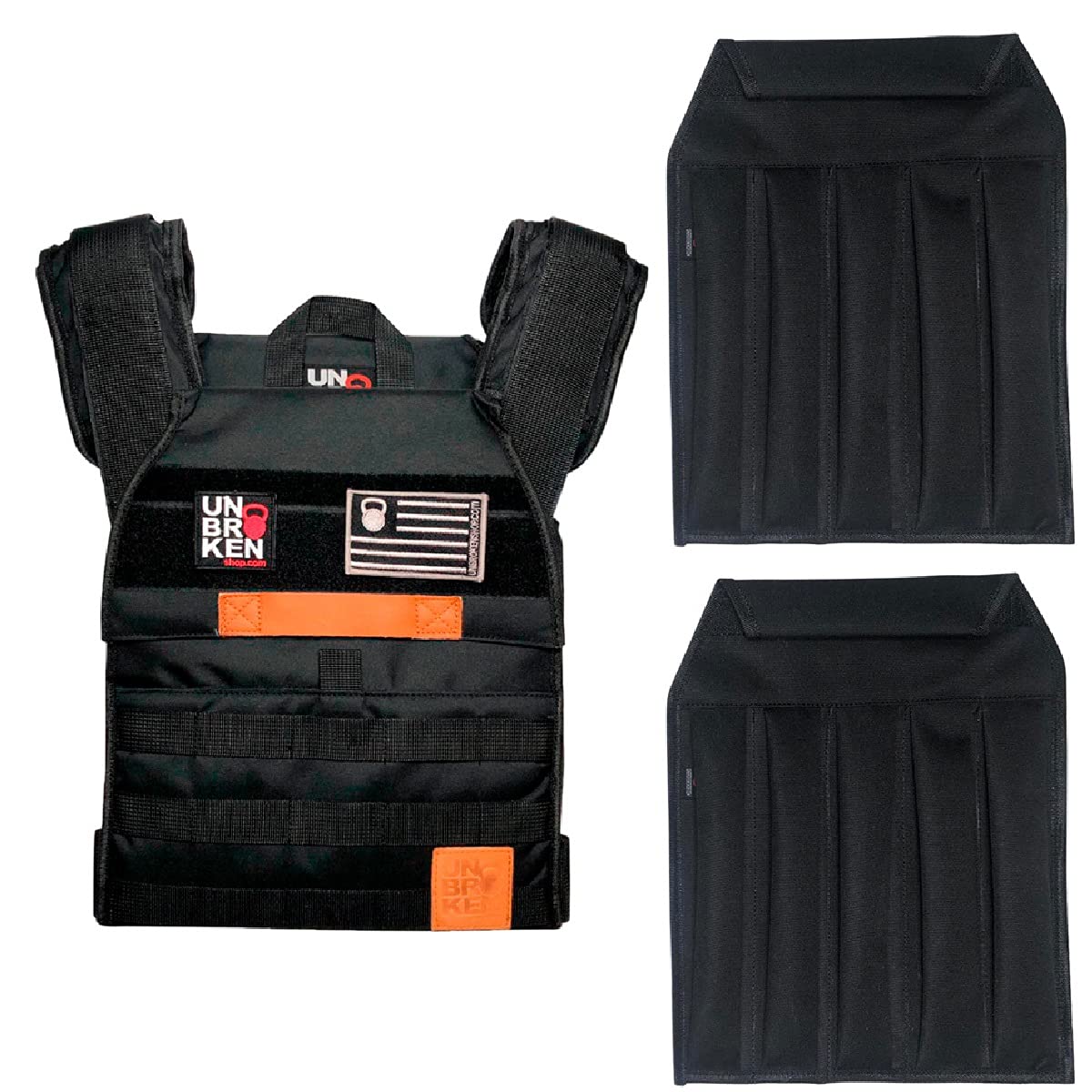Adjustable Weighted Vest with Sand Plates for CrossFit & Strength Training - Men & Women - Perfect for Running, Endurance Workouts & WOD - Includes 2 Patches - Ideal for Gym, Outdoor Fitness & Military Training