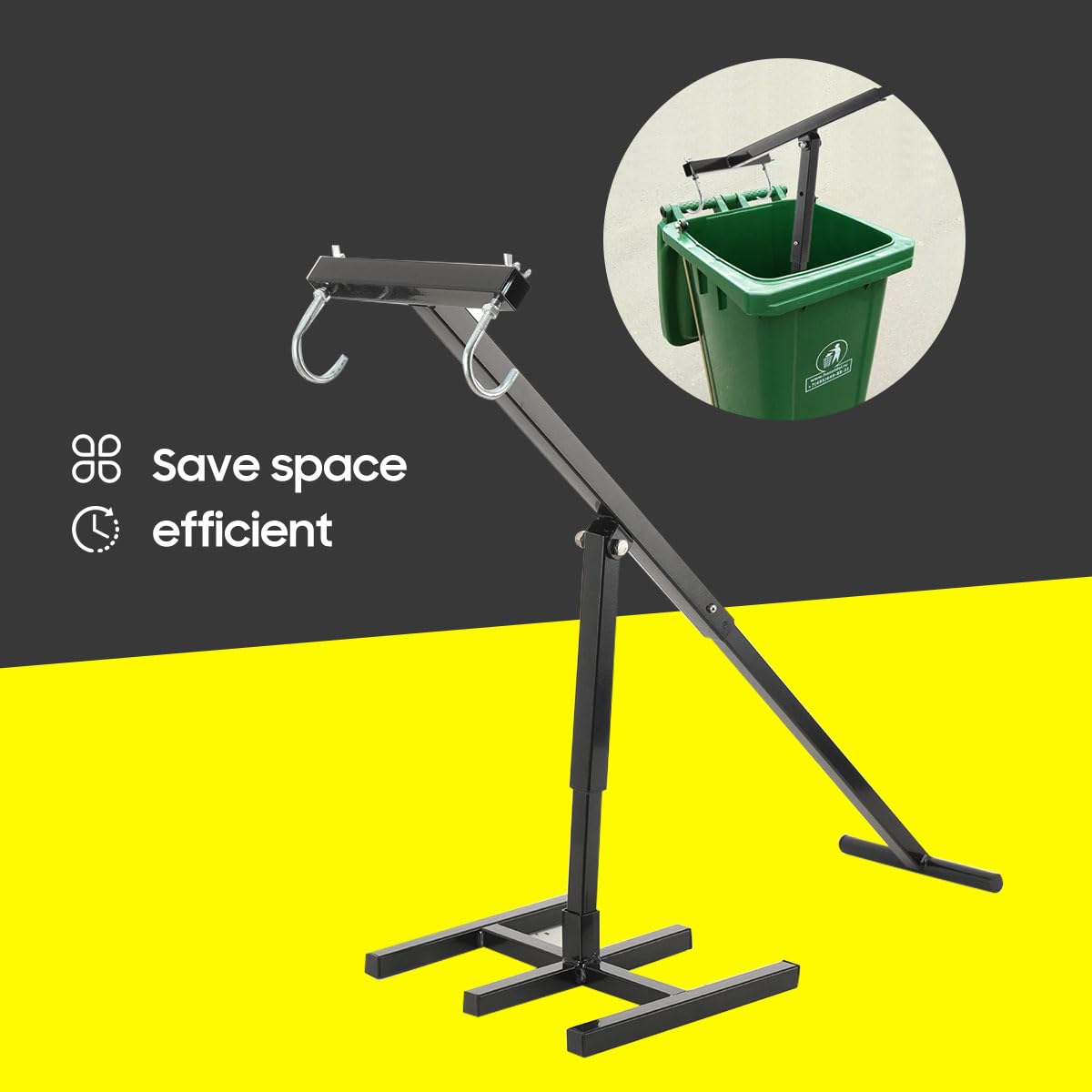 Manual Trash Can Compactor - Space Saving Kitchen & Household Waste Bin with Crushing Recycling Tool | Ideal for Small Kitchens, Apartments & Eco-Friendly Homes