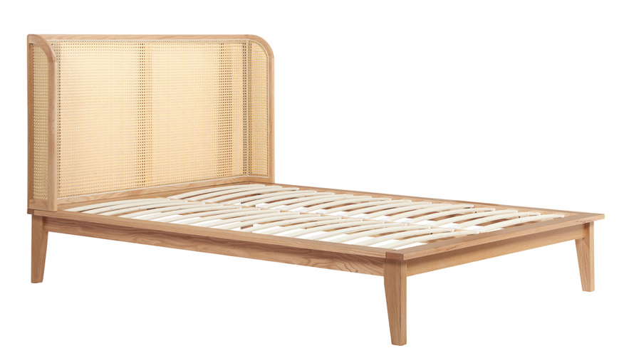 Stylish Nimbus Rattan Bed Frame - Queen Size, Natural Woven Design for Bedroom Decor | Perfect for Boho, Coastal & Farmhouse Style Homes