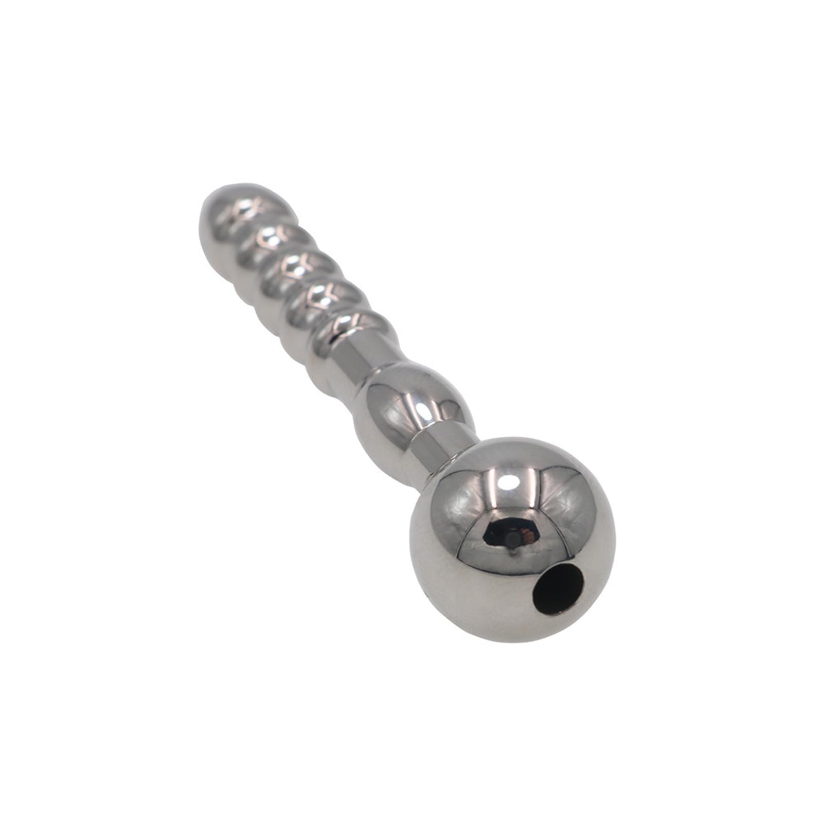 Stainless Steel Hollow Horse Eye Rod Urethral Plug Catheter - Short Men's Metal Penis Sex Toy for BDSM & Medical Play Scenarios