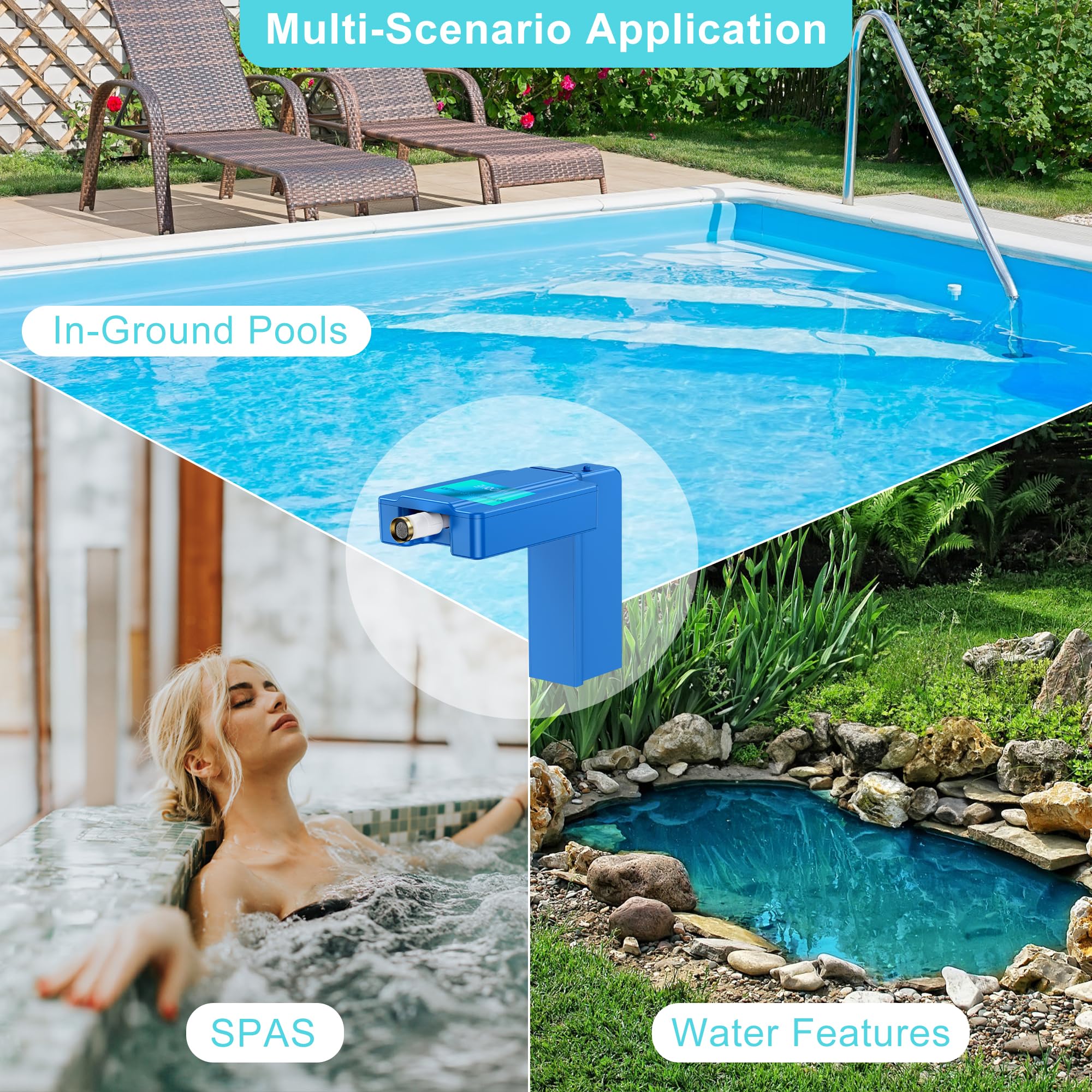 Automatic Inground Pool Water Leveler - Blue Auto Fill System for Precise Water Level Control, Ideal for Home and Commercial Pools