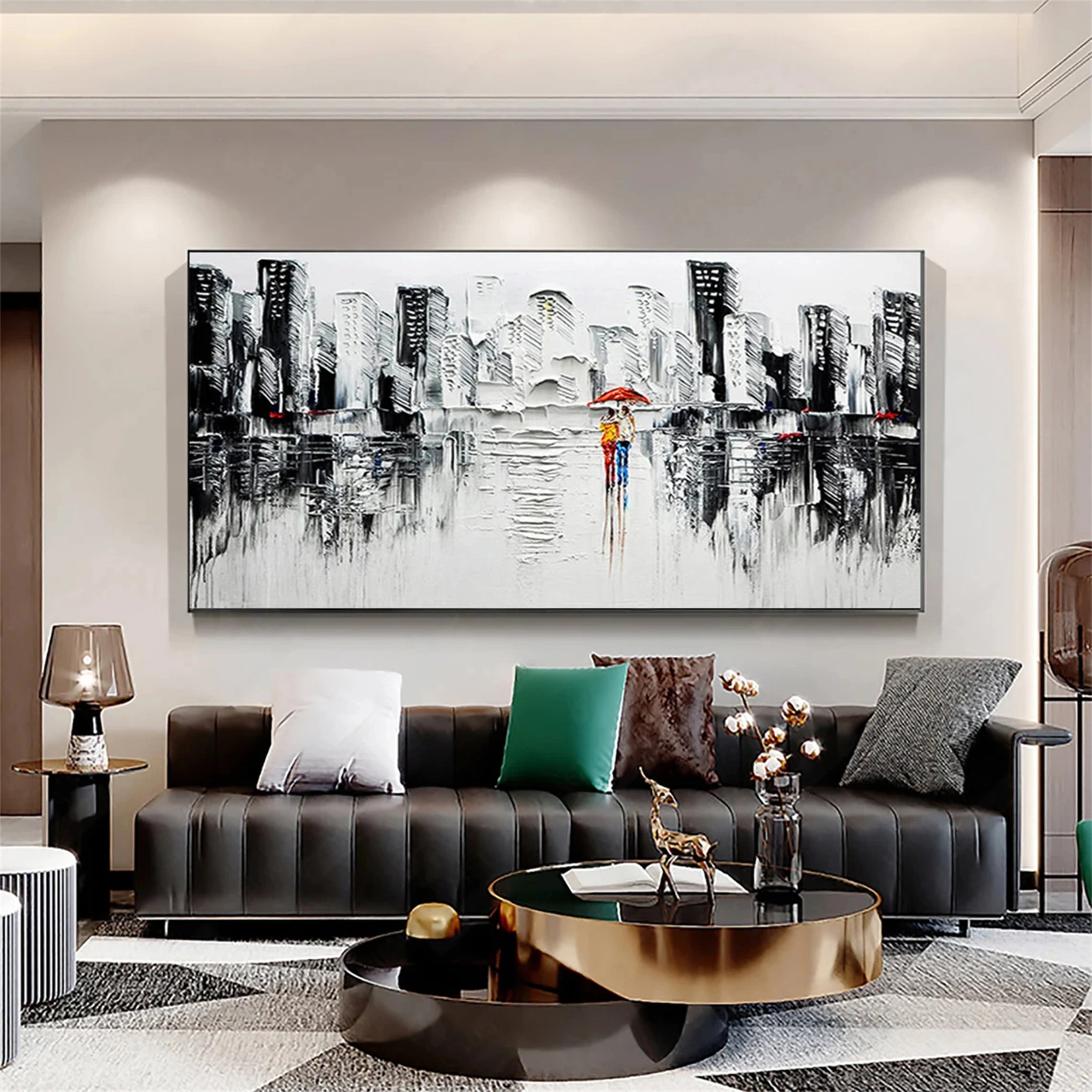 Urban Landscape Painting #UL 014 - Modern Wall Art for Home & Office Decor | Perfect for Living Room, Bedroom or Workspace