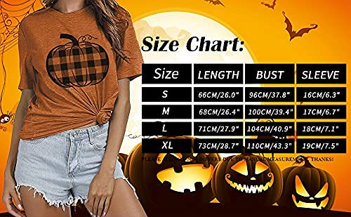 Women's Cute Pumpkin Graphic Print Short Sleeve T-Shirt | Fall Holiday Casual Top | Perfect for Halloween, Thanksgiving & Autumn Outfits