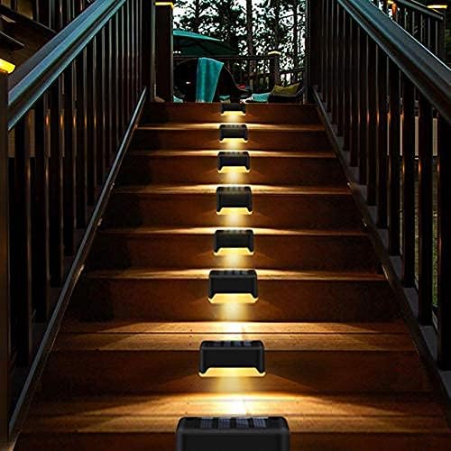 16 Pack Solar Deck Lights - Waterproof Outdoor Solar LED Lights for Deck, Step, Railing, Wall, Patio, Garden, Stair, Yard & Driveway - Warm White - Perfect for Pathway Lighting, Landscape Illumination & Nighttime Safety
