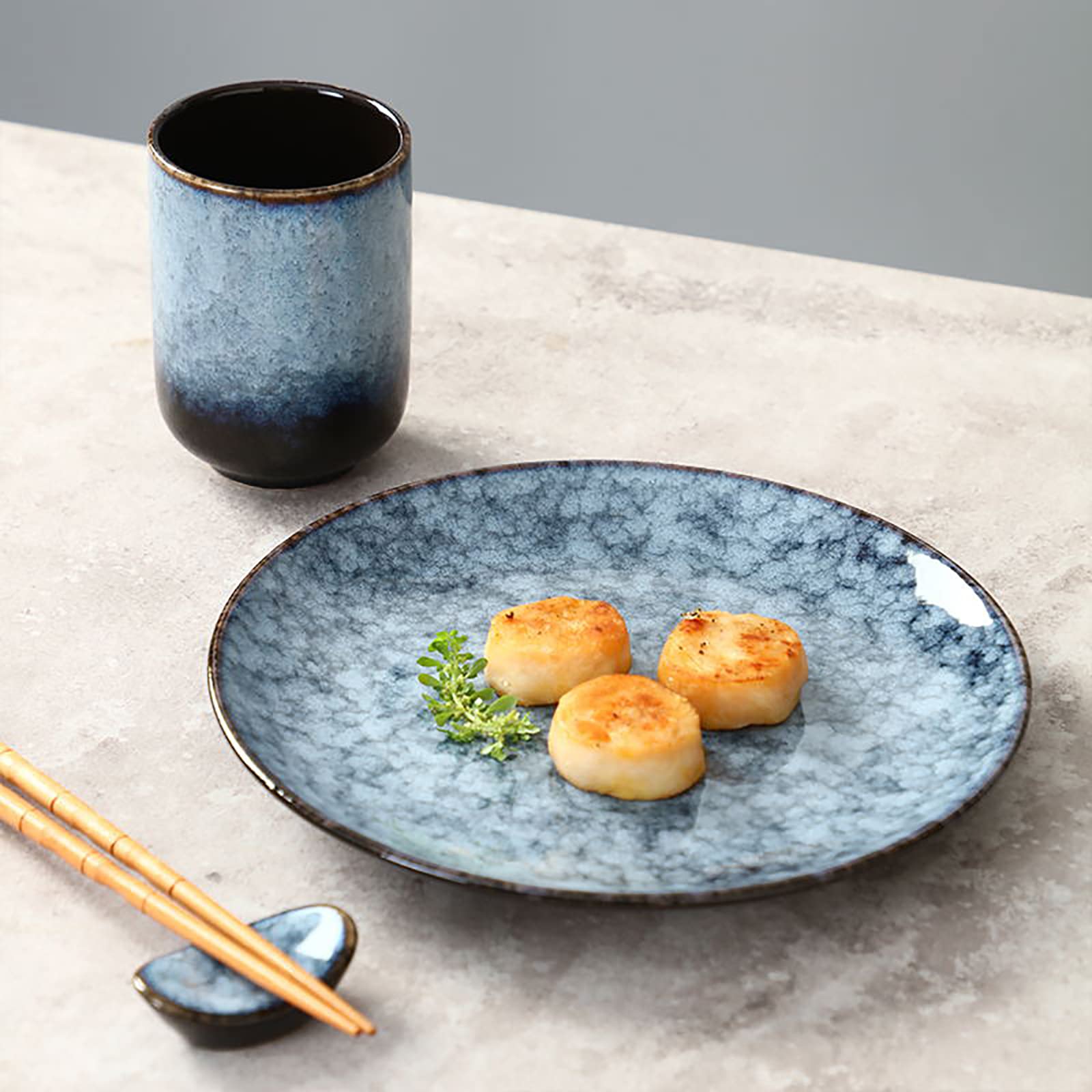 Premium 4-Piece Ceramic Tea Set - Chinese Style Tea Cups & Coffee Mugs in 4 Colors - Perfect for Home, Office & Gifts