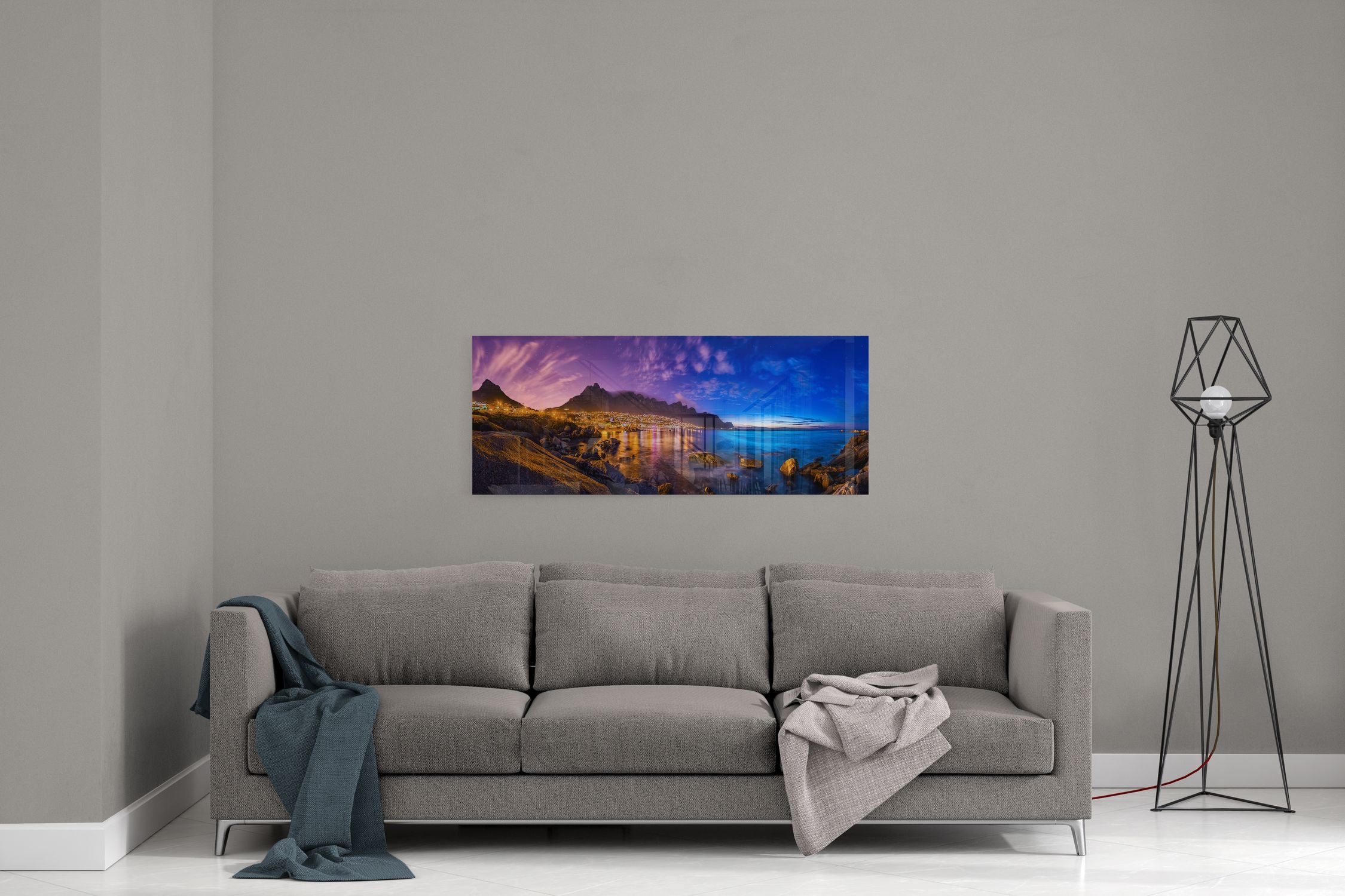 City Lights Panoramic Wall Art - Stunning Urban Skyline Canvas Print for Home & Office Decor | Perfect for Living Room, Bedroom, or Workspace